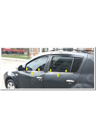 Dacia Sandero Krom Cam Çıtası 2006-2012 4 Parça Paslanmaz  Çelik