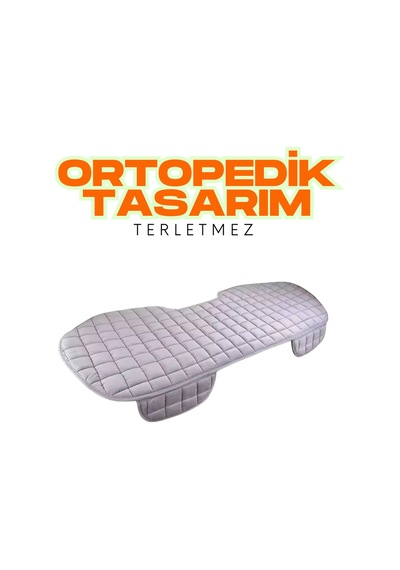 Gri Kadife Yüzeyli Araba Oturak Minderi Kaymaz, Ön/arka Koltuklara Uyumlu