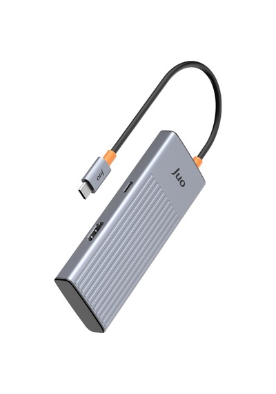 Juo Type-c 7 Portlu 4k 60hz Hdmı Sd Microsd Kart Okuyucu 100w Pd Type-c Ve 2 Usb 3.2 Çoklayıcı Hub Dönüştürücü