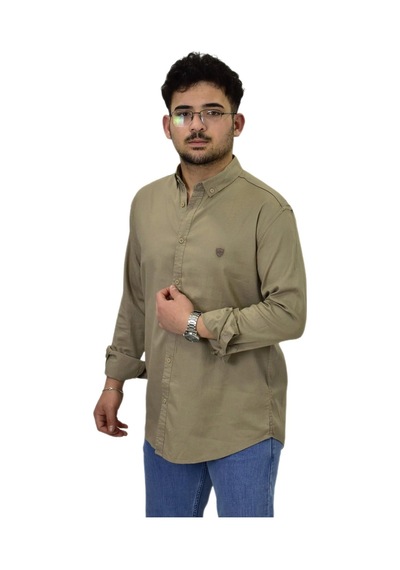 Erkek Büyük Beden Spor Likralı Gömlek Bgl-st04486 Bej