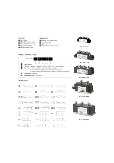 Mtc90-12 90Amper-1200V Tristor