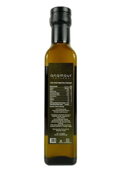 Anamour Natural Soğuk Sıkım Erken Hasat Elysium Garden Otel Zeytinyağı 250 ML