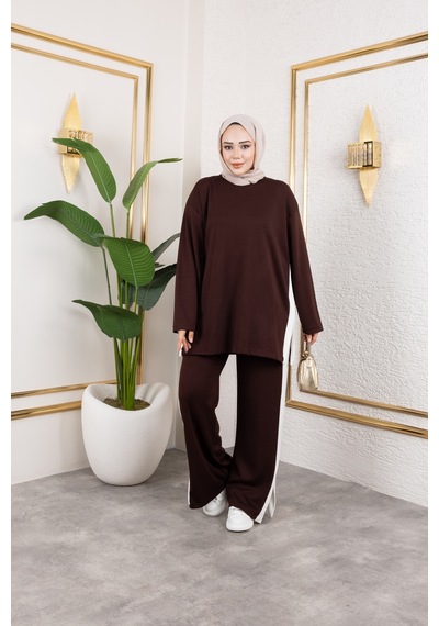 Hira Life Fashion Kadın Efsa Kahverengi Bisiklet Yaka Yanı Şeritli Ve Pantolon Cepli Alt-üst İkili Takım Kahverengi Kahverengi Hira Life Fashion Kadın Efsa Kahverengi Bisiklet Yaka Yanı Şeritli Ve Pantolon Cepli Alt-üst İkili Takım Kahverengi Kahverengi