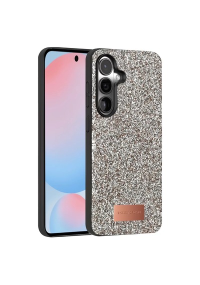 Samsung Galaxy  Uyumlu,  S24 Bright Simli Kapak - Gümüş