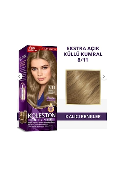 Koleston Intense 8/11 Ekstra Açık Küllü Kumral Saç Boyası