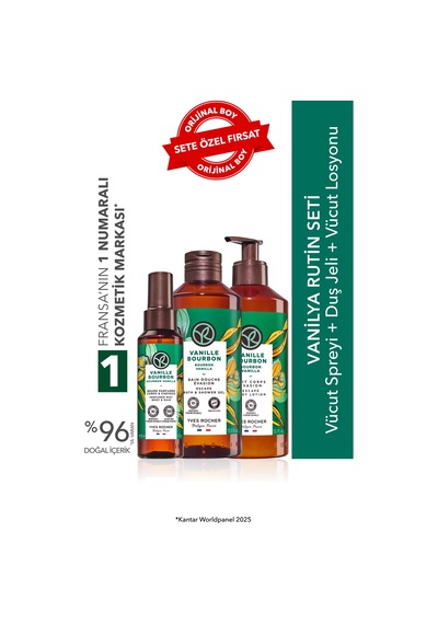 Yves Rocher Vanilya Rutin Seti- Vücut Spreyi 150 Ml &duş Jeli 400 Ml & Vücut Losyonu 390 Ml Diğer