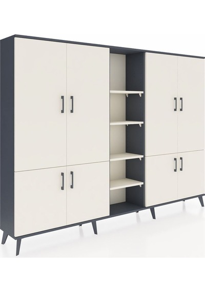 Arges Dolap 14 Raflı 8 Kapaklı 220x30x163 Antrasit-aytaşı Aytası - Antrasıt Arges Dolap 14 Raflı 8 Kapaklı 220x30x163 Antrasit-aytaşı Aytası - Antrasıt