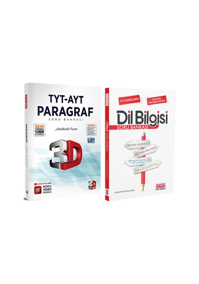 3d Yayınları Tyt Ayt Paragraf Ve Akm Dil Bilgisi Soru Bankası Seti 2 Kitap