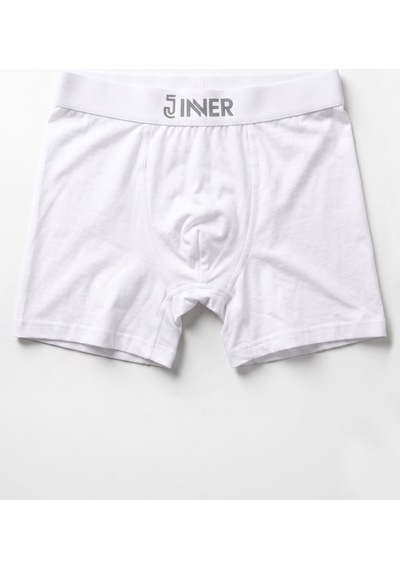 Just Inner Erkek Modal Boxer Logo Lastikli Ekstra Konforlu Kalıp 135009 Beyaz