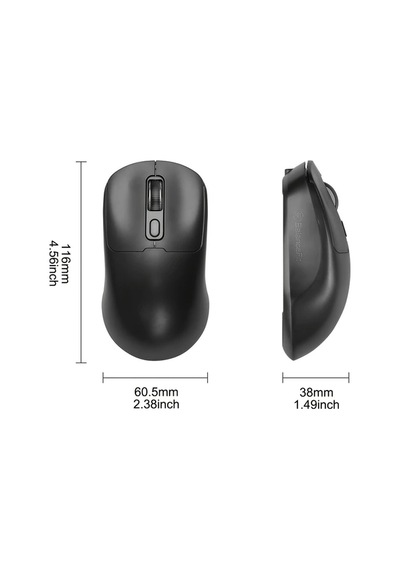 Turcoshop11 Siyah Ergonomik Kablosuz Oyun Mouse Şarjlı 2.4g Windows Mac Ios Uyumlu Düşük Gecikme Diğer