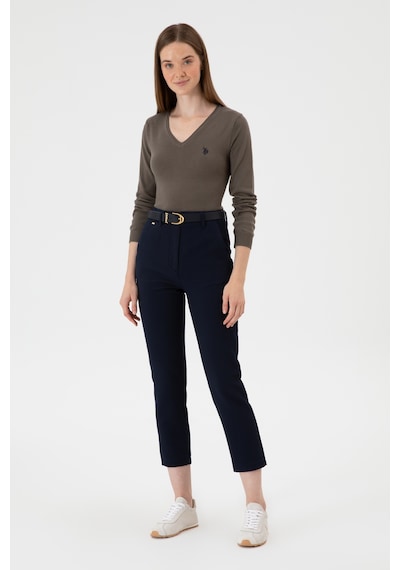 U.S. Polo Assn. Kadın Açık Lacivert Carrot High Waist Fit Kanvas Pantolon 50309273-VR059 U.S. Polo Assn. Kadın Açık Lacivert Carrot High Waist Fit Kanvas Pantolon 50309273-VR059