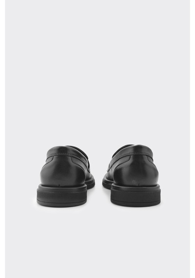 Derinet Tokalı Kadın Loafer Siyah Siyah