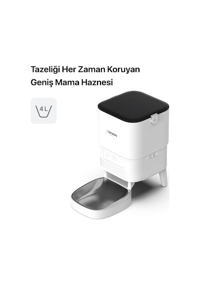 Otomatik Mama Kabı Kamerasız 4 Lt Uygulama Kontrollü Paslanmaz Çelik Kaseli X8612