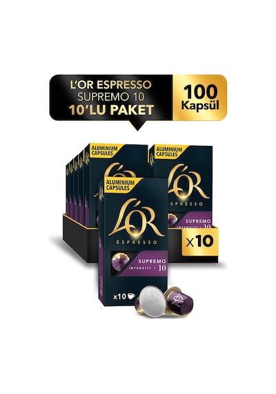 L'or Espresso 10 Supremo Kapsül Kahve 10 x 10'lu