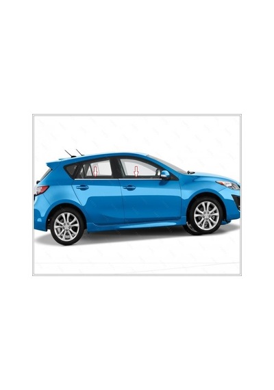 Ebal Otomotiv Mazda 3 Krom Cam Çıtası 4 prç. 2009 Üzeri P. Çelik (HB)
