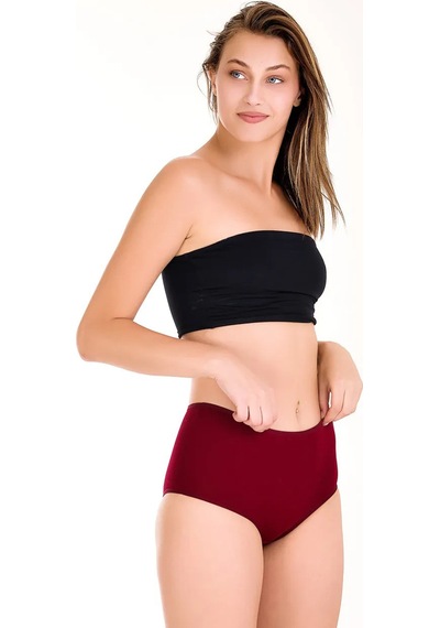 Sensu Kadın Bato Külot Karışık Renkli 6'lı Paket - Kts2092-7 Model-15 Yeşil