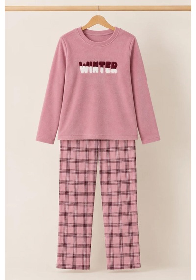 Gd Goldoremi Kadın Ekose Desen Likralı Termal Rahat Kumaş Gül Uzun Kollu Pijama Takımı GÜL KURUSU Gd Goldoremi Kadın Ekose Desen Likralı Termal Rahat Kumaş Gül Uzun Kollu Pijama Takımı GÜL KURUSU
