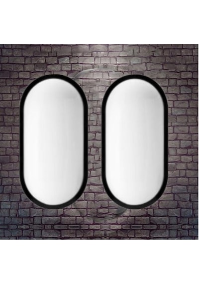 2 Adet 20w Bahçe Balkon Banyo Teras Duvar Led Işık Nem Su Geçirme