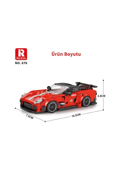 Reobrix Creator 676 Ferrari 599xx Spor Araba Yaratıcı Yapı Blok Seti Building Blocks - 413 Parça