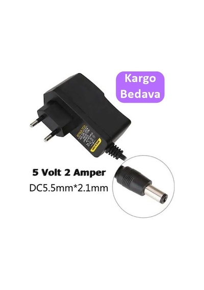 Modem Adaptör Üniversal 5V 2A Şarj Aleti Adaptör 5.5 - 2.1Mm