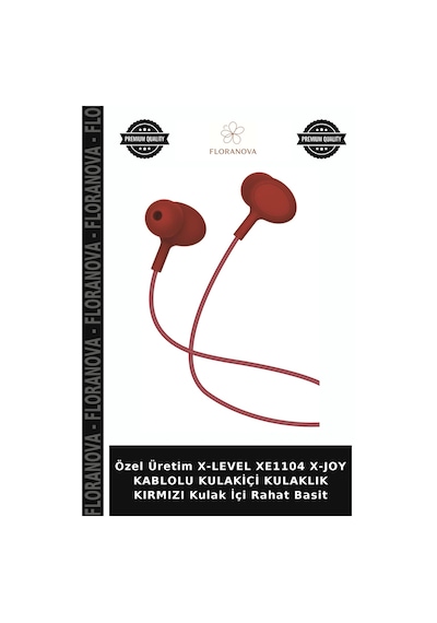 Özel Üretim X-level Xe1104 X-joy Kablolu Kulakiçi Kulaklık Kırmızı Kulak İçi Rahat Basit