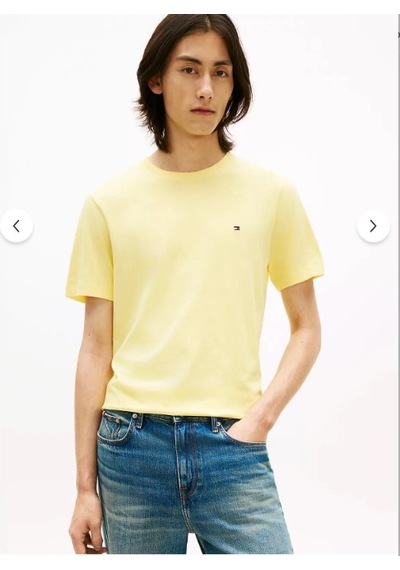 Tommy Hilfiger Klasik Sıfır Yaka T-shirt Sarı