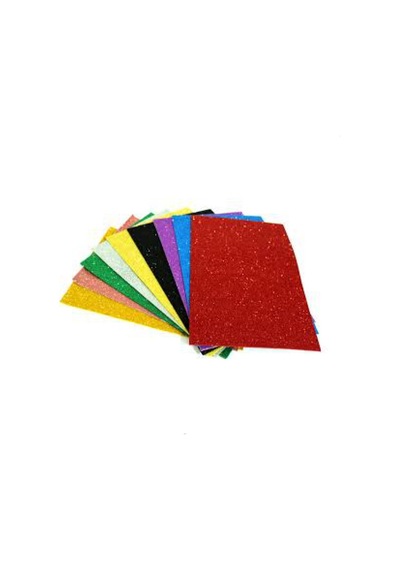 10'lu Eva Kağıdı Süngeri 20x30 Simli Yapışkanlı Krışık Renk