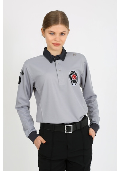Yeni Tip Kamu Personel Bayan Özel Güvenlik Kışlık Sweatshirt İçi Şardonlu Gri
