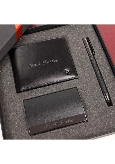 Pierre Cardin Pierre Cardin Deri Erkek Cüzdanı Kartvizitlik Ve Kalem Seti P2368