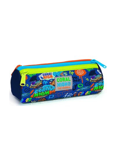 Coral High Kids Saks Grafiti Desenli Üç Bölmeli Kalem Çantası 22067