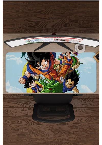 Dragon Ball Anime V1 - 90x40 Xxl Gaming Kauçuk Kaymaz Taban Mouse Pad Fare Altlığı