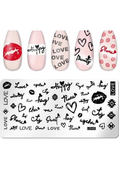Nail Art Stampa Plakası Stamper Desen Baskı Paleti