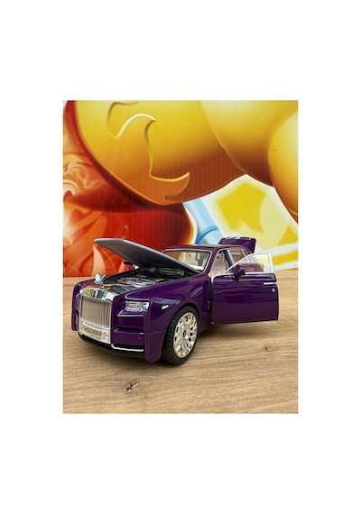 Rolls Royce Phantom Model Araba Plastik Sesli Işıklı Açılan Kapılar Rolls Royce Araba Mor