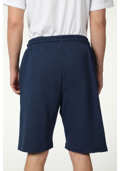 Defys Erkek Paça Ve Etiket Detaylı Cepli Regular Fit Şort İndigo - 527885669 İndigo