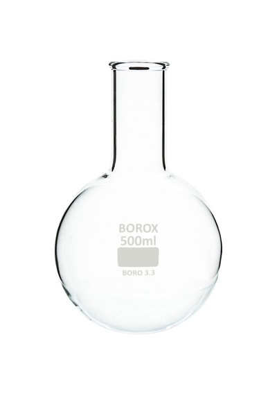 Borox Kısa boyunlu Yuvarlak Cam Balon 250 ML