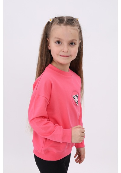 Toontoy Kız Çocuk Relax Fit Bisiklet Yaka Düşük Omuz Nakış Baskılı Sweatshirt - 2 İplik Fuşya Toontoy Kız Çocuk Relax Fit Bisiklet Yaka Düşük Omuz Nakış Baskılı Sweatshirt - 2 İplik Fuşya
