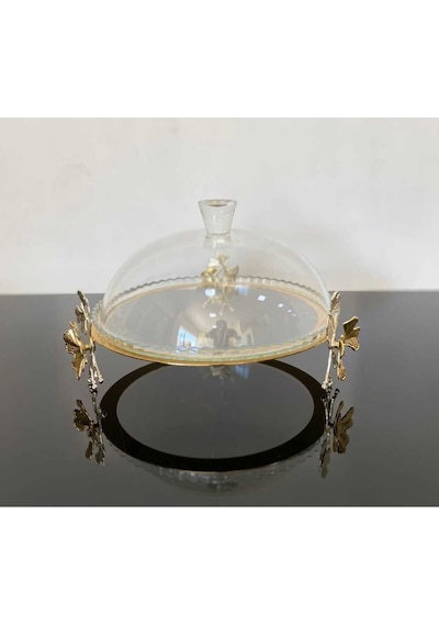 Atabey Home Kelebek Standlı Şık Görünümlü Sunumluk/kek Fanusu/pasta Servisi/ Paşabahçe 95198