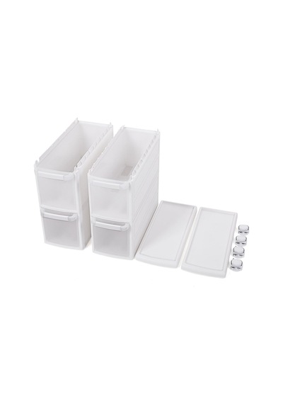 Songmıcs 4 Çekmeceli Raf, 4 Katlı 2 Ayrı Parça Kullanım, Mutfak Rafı Banyo Raf Standı Tekerlekli Niş Raf 84,5 Cm Diğer