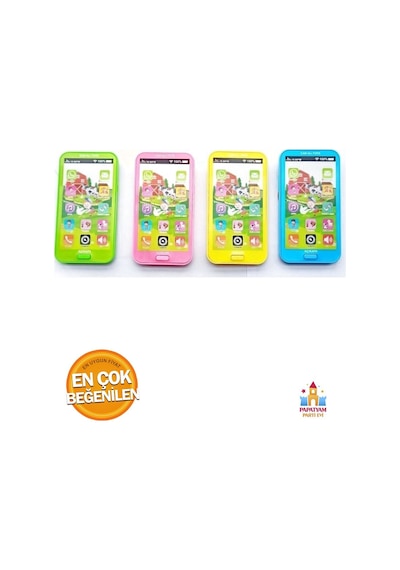 Pilli Işıklı Oyuncak Telefon - Çocuklar İçin Eğlenceli Pilli Telefon
