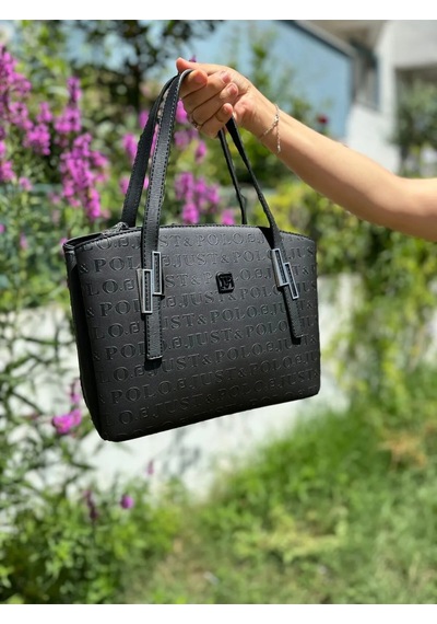 Just Polo Kadın 5 Bölmeli El Ve Omuz Çantası 4030mh Siyah Düz