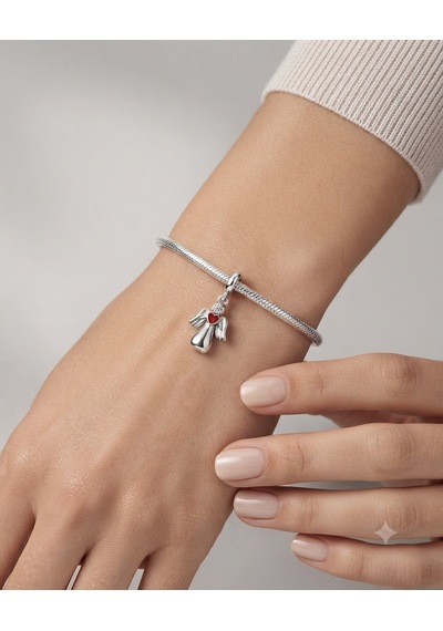 Celikchi Gümüş Bileklik Melek Model Charm
