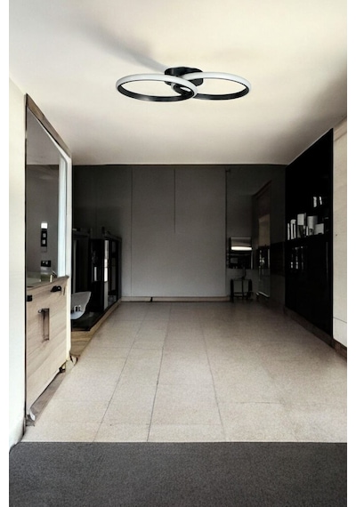 Jolly Modern Tasarım Gri Renk Salon - Mutfak - Hol Beyaz Led ... Gri