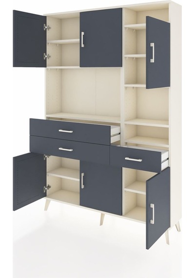 Arges Dolap 10 Raflı 3 Çekmeceli 6 Kapaklı 132x30x195 Aytaşı-antrasit/antrasit Antrasıt/antrasıt Arges Dolap 10 Raflı 3 Çekmeceli 6 Kapaklı 132x30x195 Aytaşı-antrasit/antrasit Antrasıt/antrasıt
