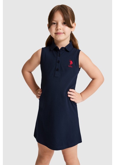 U.S. Polo Assn. Kız Çocuk Lacivert Elbise Örme 50325639-vr033