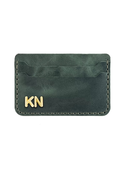 Twingold İsme Özel Yatay Kartlık - %100 Rainbow Deri - A011001 - Haki Haki