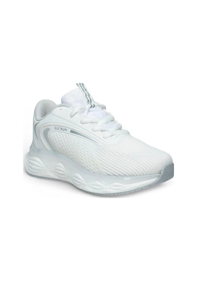 Solazer 048-26 Anorak Anatomik Taban Bağcıklı Kadın Sneaker Beyaz Gümüş Beyaz