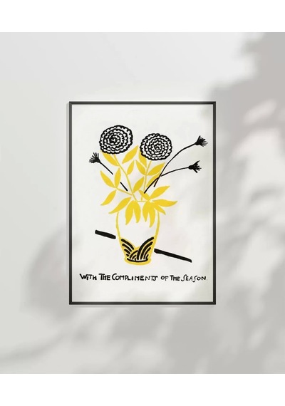 Çerçevesiz Poster Vazoda Çiçek