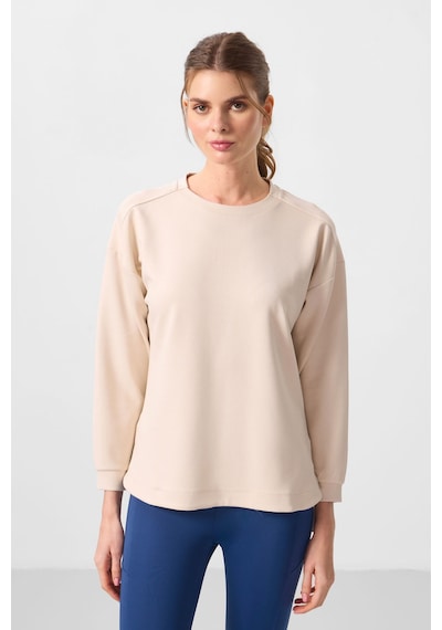 Tommylıfe Rahat Form O Yaka 2li Paket Bej-kahverengi Kadın Tunik Sweatshirt - 97305 Bej - Kahverengi