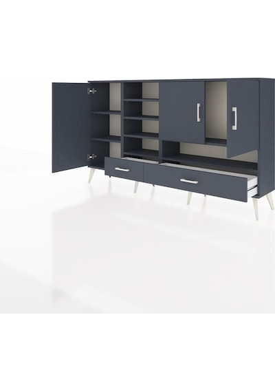Arges Konsol 8 Raflı 2 Çekmeceli 3 Kapaklı 176x30x99 Antrasit-antrasit Antrasit - Antrasit Arges Konsol 8 Raflı 2 Çekmeceli 3 Kapaklı 176x30x99 Antrasit-antrasit Antrasit - Antrasit