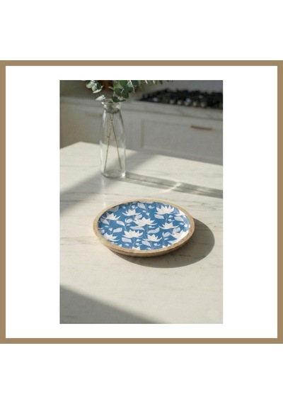 Bezos Mango Agacı Pasta Tabağı & Sunum Tabağı 20 Cm Desenli 22 Çok Renkli